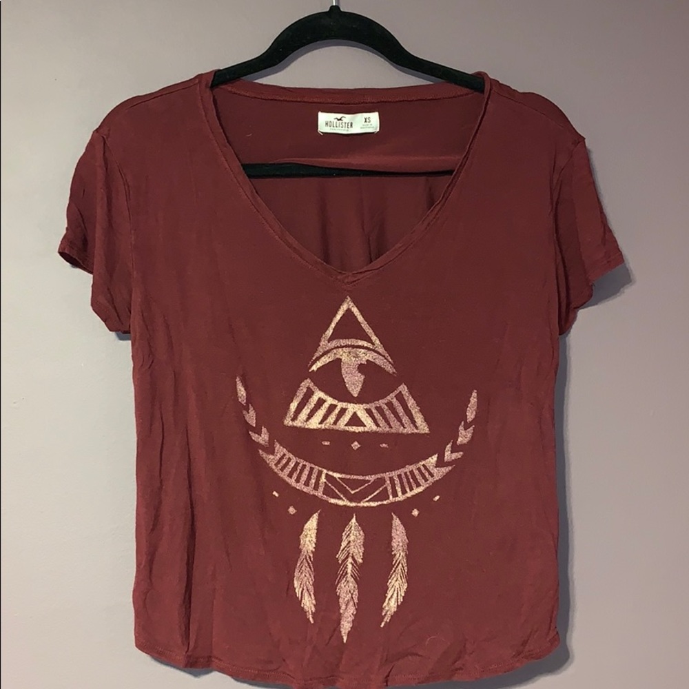 Hollister V-Neck Printed T-Shirt